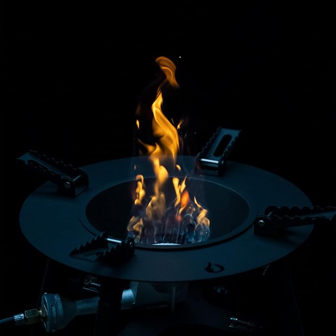 ONLYFIRE GRILLS Propane Paella Burner Stand Set with 21" Paella Pan, Outdoor Gas Stove Cooking Kit, Portable Gas Burner with Wok for Backyard Camping Tailgating RV, 4FT Hose, 60000BTU, GS300