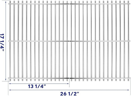 Uniflasy Grill Cooking Grate for Nexgrill 4-5 Burner Grills 720-0830H 720-0783E 720-0697 720-0773 720-0888 720-0783C Grill Parts Master Forge 1010037, 17 1/4 Inch