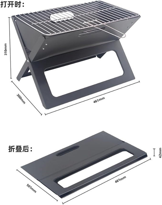 Foldable and Portable Portable Charcoal BBQ Grill Tabletop Camping For Home Party Outdoor Backyard Heat Resistant