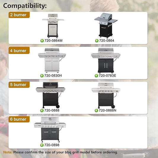 Grill Replacement Parts for Nexgrill 6 Burner 720-0898, 720-0898A, Nexgrill 5 Burner 720-0888, 720-0888N, Nexgrill 4 Burner 720-0830H, 720-0783E, 720-0830A. Grill Heat Plates Shield Tent, Burner Tubes