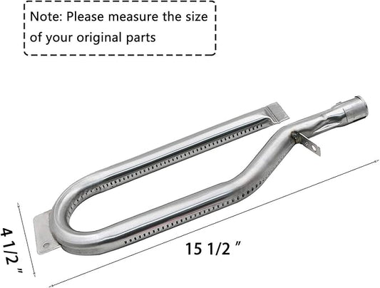 Hisencn Repair Kit for Members Mark BQ05046-6, BBQ Pro BQ05041-28, BQ51009, Sam's Club, Outdoor Gourmet BQ05037-2, BQ05046-6A Gas Grill Models, Burner Tube, Porcealain Steel Heat Plate, Burner Cover