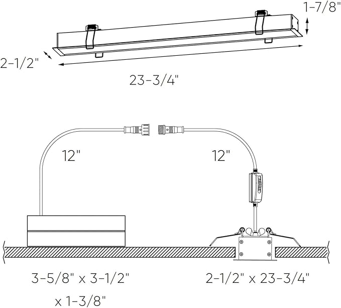 DALS Connect Pro Boulevard Smart Recessed LED Linear Light (24 Inch)