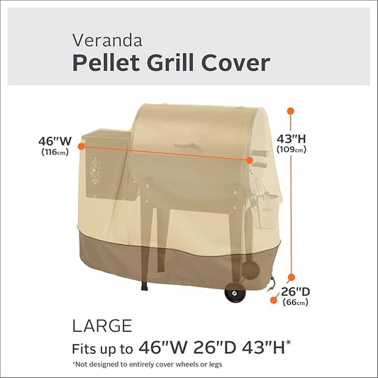 Classic Accessories Veranda Water-Resistant 46 Inch Pellet Grill Cover