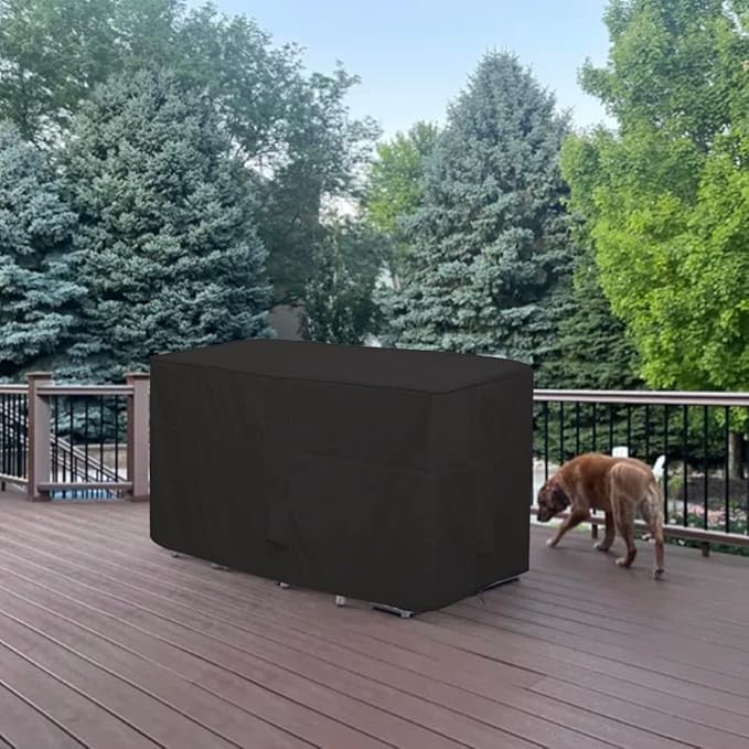 Outdoor Bar Height Dining Set Cover Heavy Duty Waterproof Patio Dining Table Cover for Rectangular 6 - Person 76'' Long Bar Height Set High Top