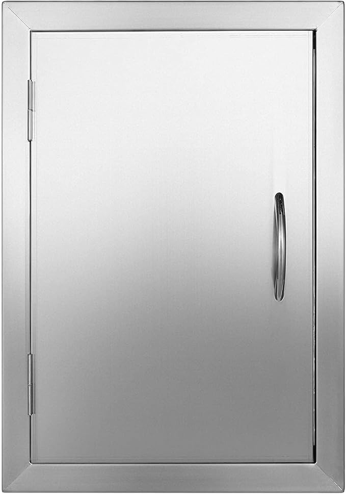 BBQ Future 17W x 24H Outdoor Kitchen Access Door, Stainless Steel Cabinets Vertical Grill Single Door for Grilling Station or Commercial BBQ Island, Outside Grill Door with Magnet