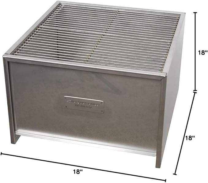 Portable, Go Anywhere, Charcoal Grill - Carrying bag Included - All Stainless Steel 17"x17"