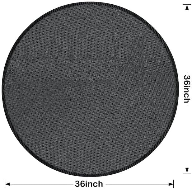 36" Round Fire Pit Mat, Under Grill Mat & Fireproof Mat Fire Pit Pad, Heat-Resistant Fireproof Mat for Outdoor Smoking and Camping, Protect The Deck, Patio, Lawn from Exploding Embers