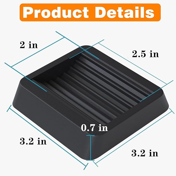 4 Pcs Griddle Leveling Shims Kit for Blackstone, Blackstone Griddle Stand Accessories, Leveling Shims Kit is Suitable for Most Grills (8 PCS Black)