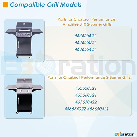 17" Grill Grate for Charbroil Performance Amplifire 2 Burner 463655621 463655021 463655421, G327-1100-W1 G327-1000-W1 T180 & T120 Grill Emitter Grate for Charbroil Grill Replacement Parts