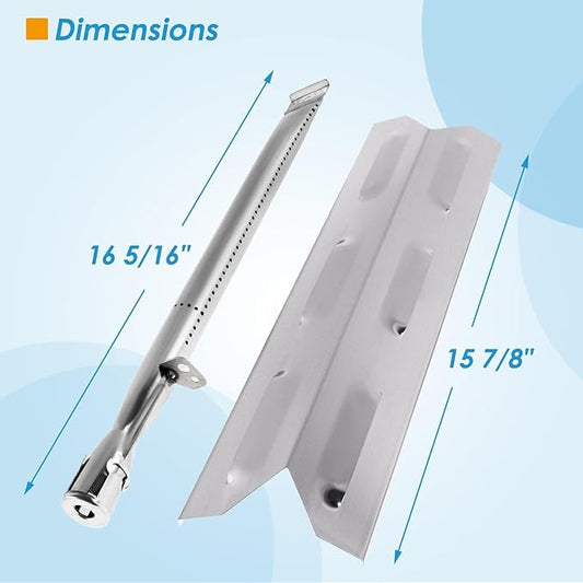 Grill Replacement Parts Kits for Landmann-US 3 Burner 42170 42172 966686, Stainless Steel Heat Plates and Burners landmann grill replacement parts