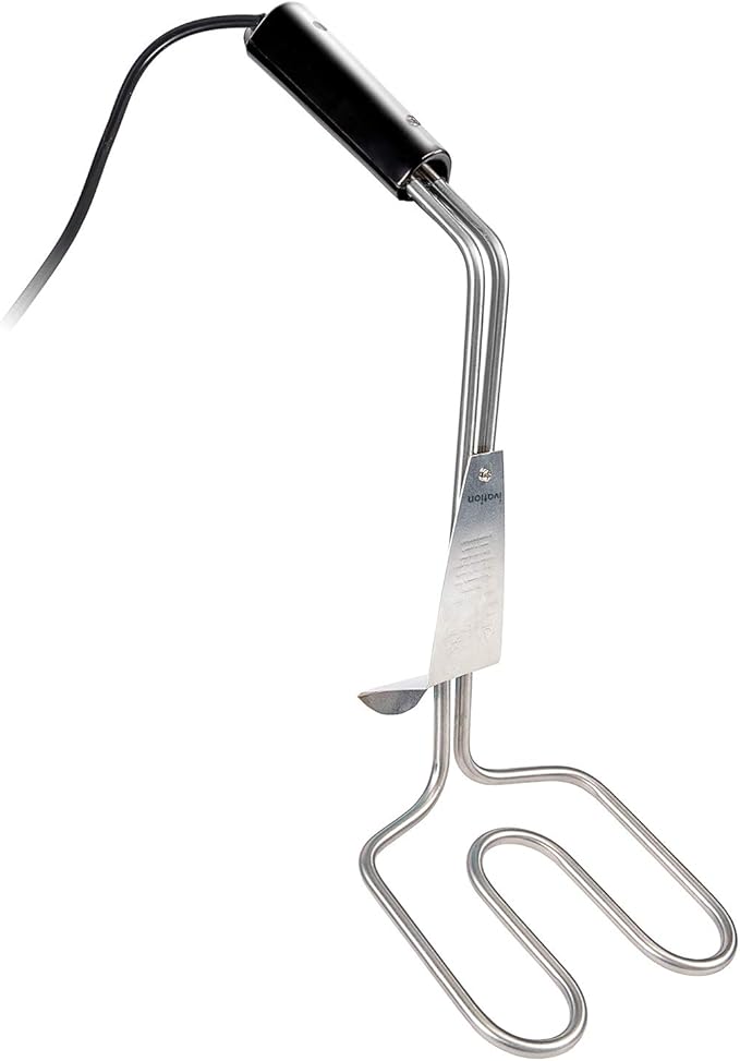 Ivation Premium 500W Electric Charcoal Starter – Quickly & Easily Ignite BBQ Grills Without Lighter Fluid or Matches – Double-Ring Design with Longer, Angled Handle Safely Heats in Just 6 Minutes