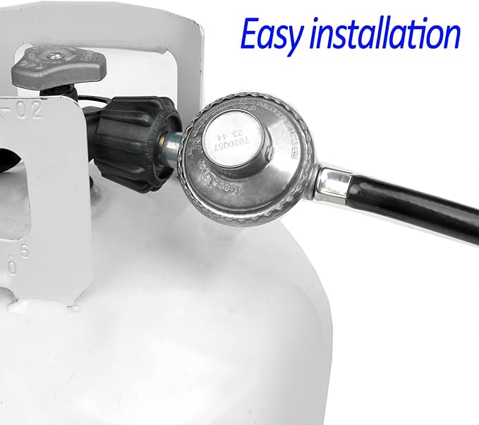Gas Grill Regulator and Hose, Replacement for Weber, Charbroil, Nexgrill Grill, Propane Patio Heater and Fire Pit... (6FT)
