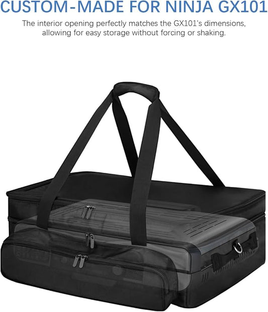 Carrying Bag for Ninja Sizzle Pro XL Indoor Griddle & Grill GX101 — 1280D Water-Resistant Oxford Shell — Cover for Ninja GX101 - Storage Case for Grill Plate & Accessories Tools, Bag Only