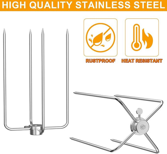 97222 BBQ Rotisserie Grill Kit for Monument Mesa 400 Series 4-Burner Grills | Fits Monument Mesa 400, 13892,24367,24633,41847NG,D405,D425,35633,17842,25392 4-Burner Grills,120V Motor,easy install