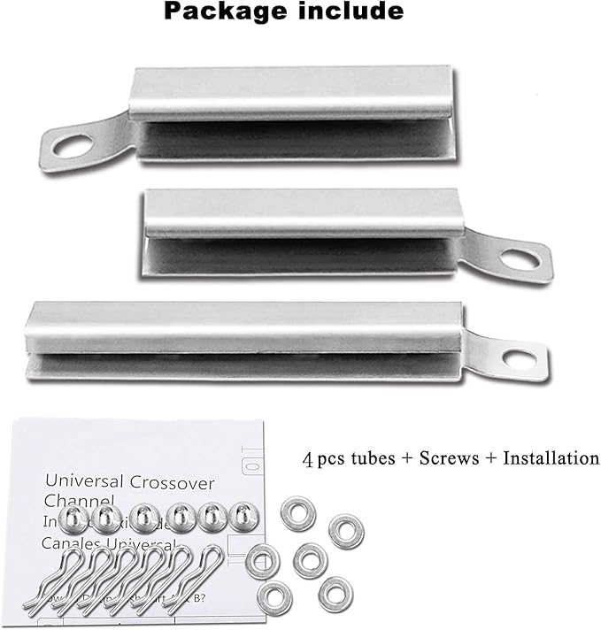 Hisencn 4 Pack 304 Stainless Steel Carryover Tubes - Universal Gas Grill Crossover Tube Replacement for Charbroil, Nexgrill 5-Burner & Most 4-5 Burner Grills