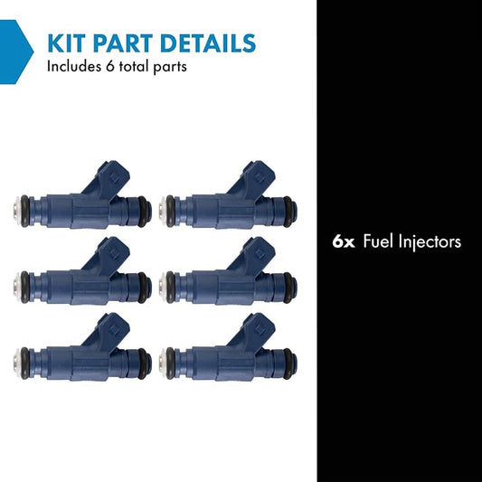 TRQ Fuel Injector Set | For 2002-2003 Ford Explorer Explorer Sport Trac 2001-2003 Ranger Mazda B4000 Mercury Mountaineer