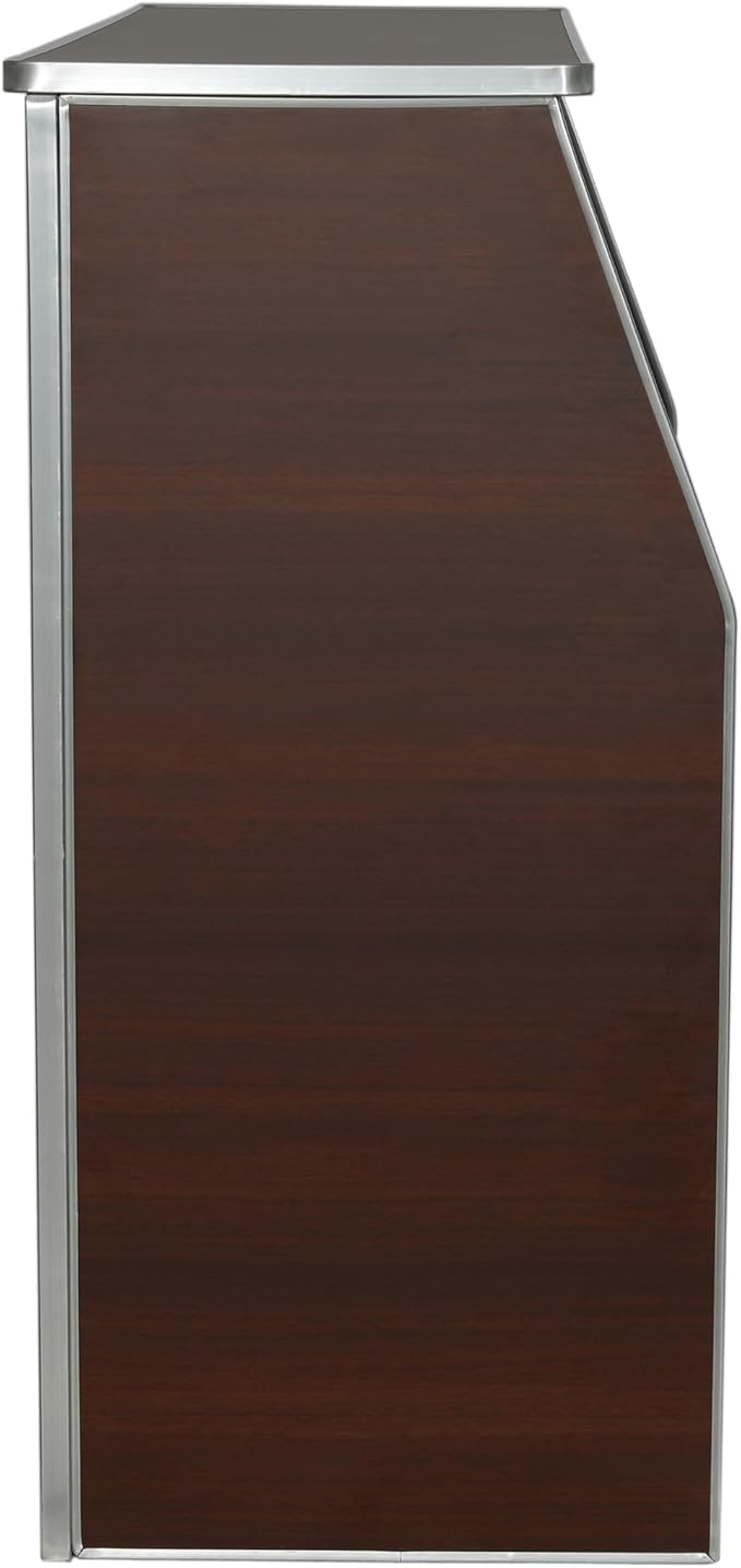 Flash Furniture Amara 4' Walnut Woodgrain Laminate Foldable Bar - Portable Event Bar