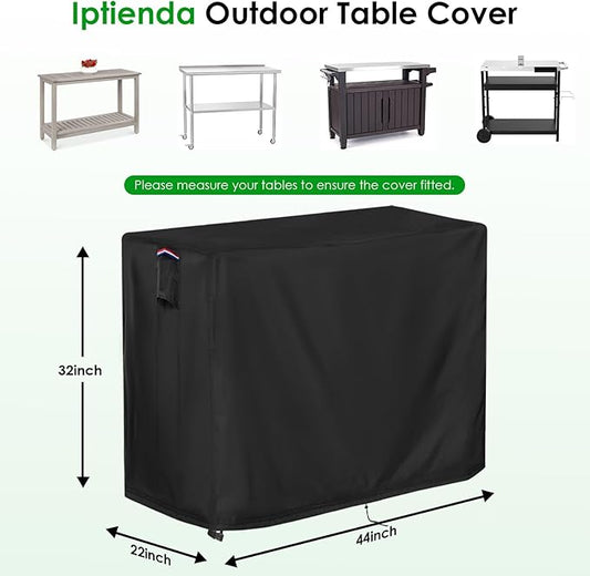 Outdoor Table Cover for Outdoor Bar Buffet Table, 44inch Waterproof Bar Height Patio Furniture Cover for Patio Bar Table,Grill Cart-44"L x 22"W x 32"H