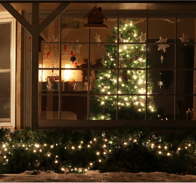 Christmas Lights 150 Count Mini Clear Valentines Lights 31.9ft White Wire Christmas Tree String Lights for Outdoor Indoor Christmas Decorations Wedding Valentines Day Decor,UL Certified