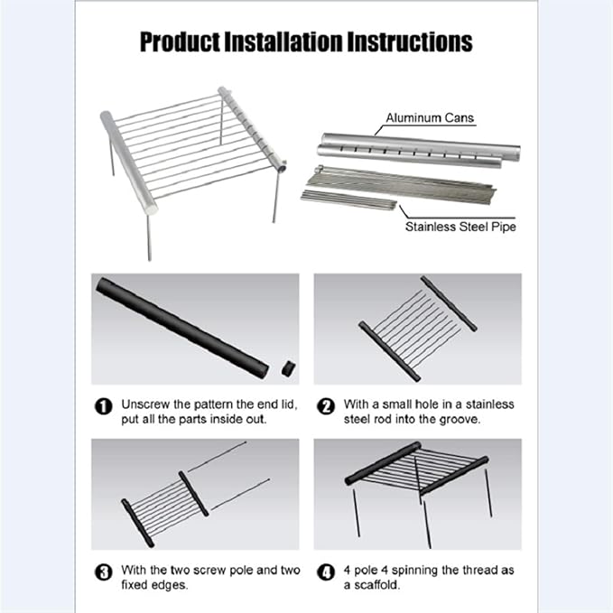 Charcoal Grill Mini Portable Folding Barbecue Grill Stainless Steel Outdoor BBQ Grill Barbecue Accessories for 3-5 People Camping Travel