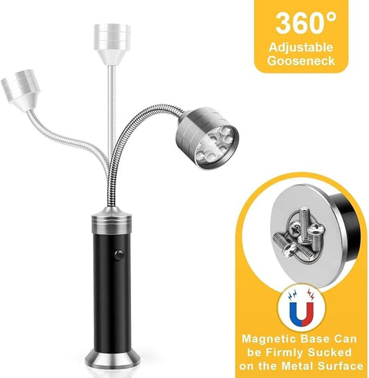 Barbecue Light Barbecue Grill Light BBQ Lights Magnetic Base Super-Bright LED Outdoor Cooking Camping Reading Tools Accessories Portable Lights (Color : Black)