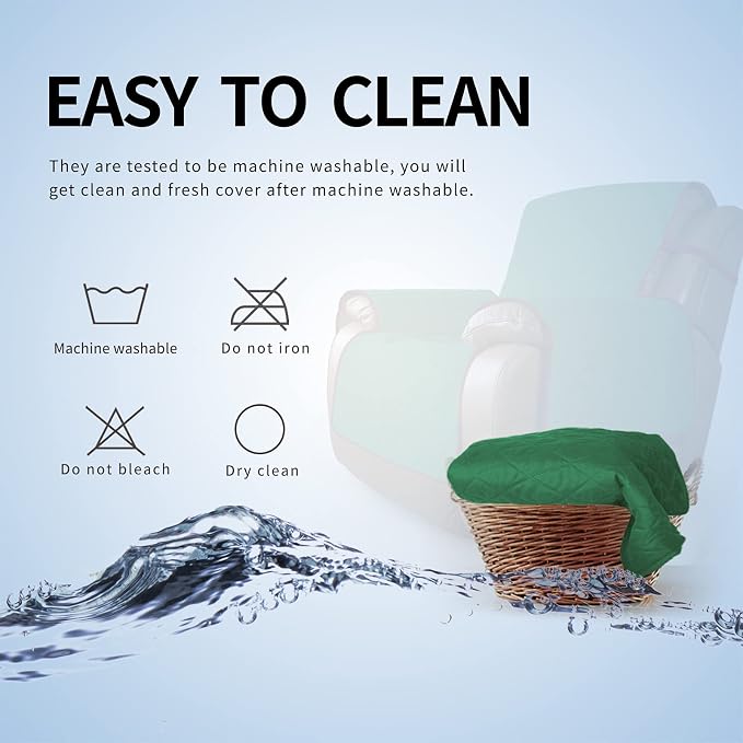Easy-Going Oversized Recliner Chair Slipcover Reversible Sofa Cover Water Resistant Couch Cover Furniture Protector with Elastic Straps for Pets Dog Cat (Oversized Recliner, Green/Christmas Red) | Machine Washable Slipcover For Dogs, Water Resistant Fu...