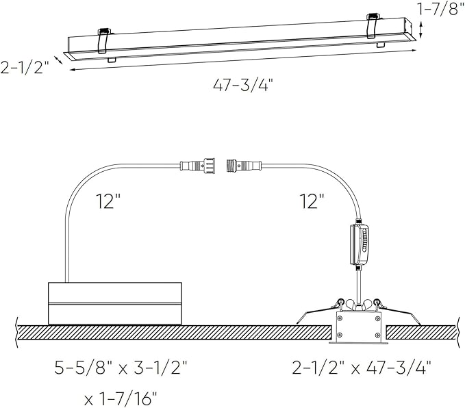 DALS Connect Pro Boulevard Smart Recessed LED Linear Light (48 Inch)