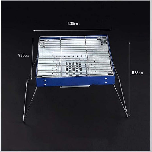 Foldable Charcoal Grill Portable BBQ Barbecue Grill Lightweight Simple Grill for Camping Garden Outdoor Travel