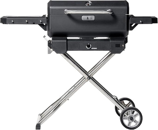 Masterbuilt MB20040722 Portable Charcoal Grill with Cart, Black & MB20091621 Lump Charcoal 16 Pound, Black