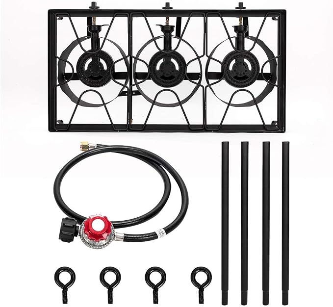ROVSUN 2/3 Burner Outdoor Propane Gas Stove High Pressure Stand Cooker for Backyard Cooking Camping Home Brewing Canning Turkey Frying