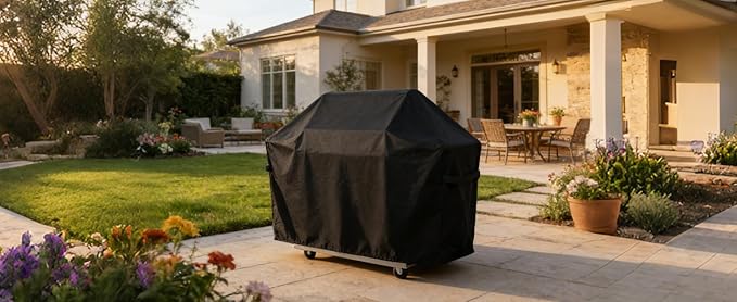 Grill Cover for Nexgrill Neevo 720 Plus Smart Grill with Air Fryer,70" L x 24" W x 43" H-Black 600D Heavy Duty Waterpoorf UV Outdoor Fade Resistant BBQ Grill Cover for Tytus Fresno Island Grill