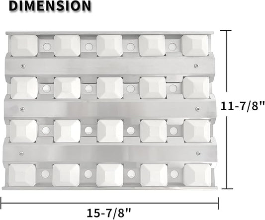 S23218-38Y Briquette Tray for Delta Heat 26 38 Inch Grill Replacement Parts for Delta Heat DHBQ38 DHBQ26 DHBQ38G DHBQ38R/S DHBQ26G Heat Plates Shield Ceramic Briquettes Tray