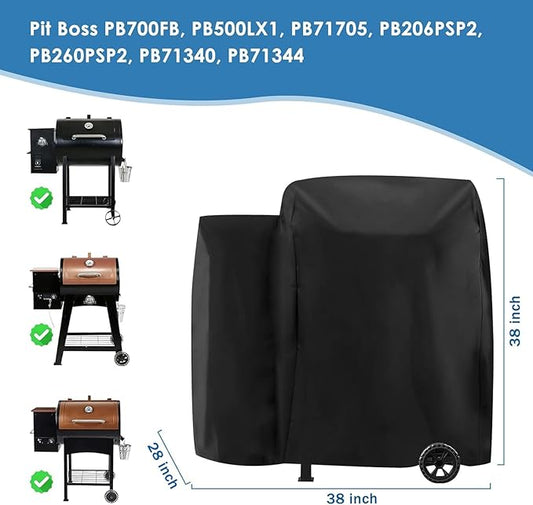 Grill Cover for Pit Boss Lexington 500 & 540 Series, 700FB, 440FB, Z Grill 550B, Waterproof Wood Pellet Grill Cover, 600D Heavy Duty Outdoor Grill Cover