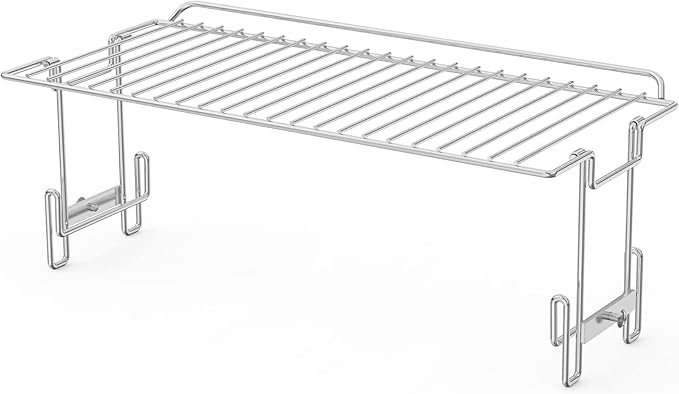 only fire Griddle Warming Rack Fits for 17" Blackstone Griddles, One-Step Clip On Attachment, Portable and Detachable