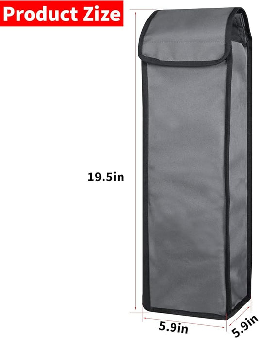 Grill Utensil Accessory Storage Bag Grey Waterproof BBQ Tool Storage Bags Grill Tools Foldable Barbecue Appliance Bracket Bag for Camping Hiking Barbecue(2 Pack)