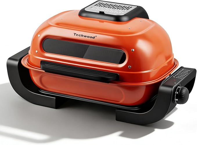 Electric Grill, Techwood 3-in-1 Indoor Grill, Odor-Free 3-Layer Filter Korean BBQ Grill, Timer Control Knob, Double Sided Heating, Roast, Toast, Grill & More for Parties & Everyday Meals, 1300W