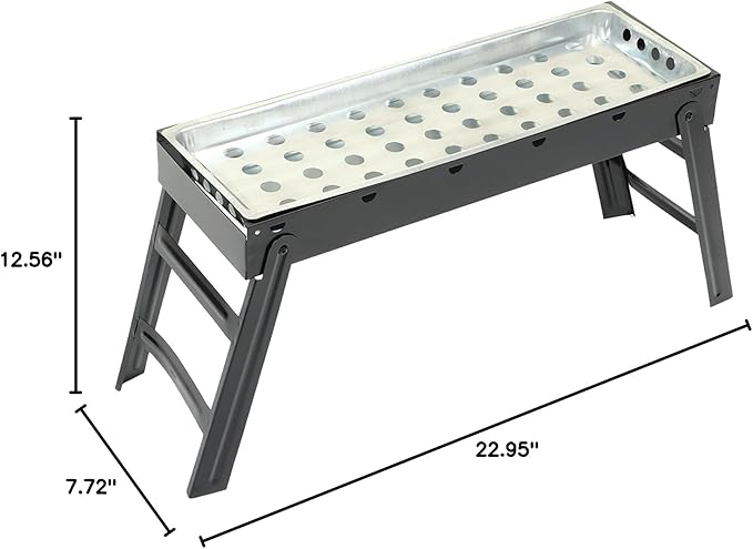 Portable Charcoal Grills, Stainless Steel Thicken Folding BBQ Charcoal Grill for Camping Picnics