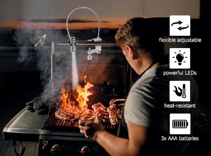 SCHWAIGER Grillleuchte 1 Strahler LED 0,5W silver