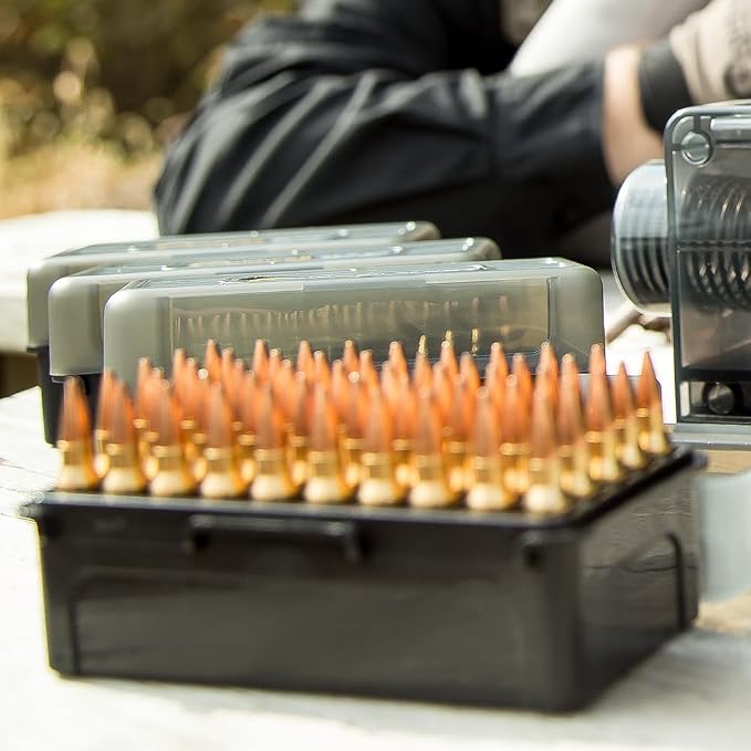 Caldwell 7.62x39 Ammo Box with Removable Lid and Strong Construction for Outdoor, Range, Shooting, Competition and Reloading, 5 count (Pack of 6)