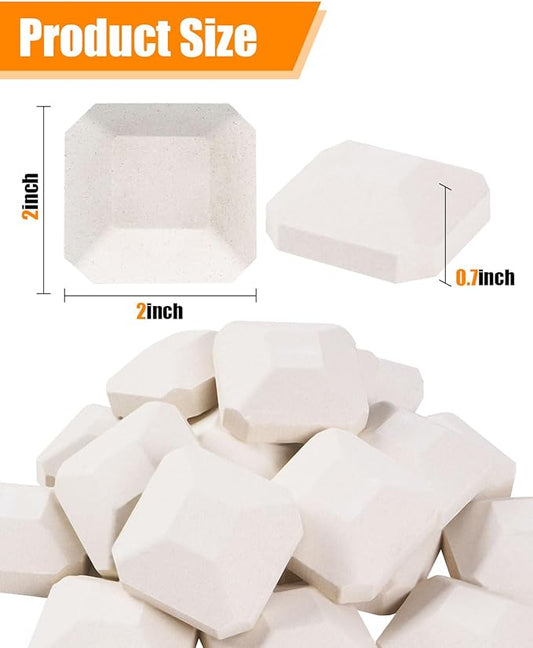 GasSaf Ceramic Briquettes Replacement for Lynx L27, L30, CS30 Gas Grill, Set of 50 PCS briquettes.Even Heat Distribution, Reusable Lava Rock Alternative, Long Lasting
