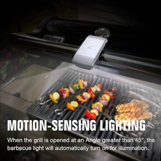 Up LED Barbecue Handle Grill 'N Go Light - Fits Current Spirit, Genesis and Summit Grills - Gift Grey