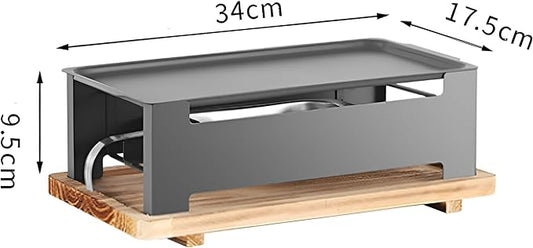 Portable Charcoal Grill with Anti-scalding Base, Camping Campfire Grill Box Non Stick, Foor Outdoor Cooking, Bonfire, Patio, Backyard (gray)