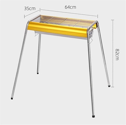 Barbecue Charcoal Grill Grill Outdoor Barbecue Grill Stainless Steel Charcoal Picnic Barbecue Camping Backyard Charcoal BBQ Grill