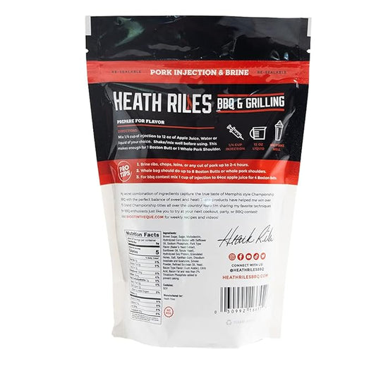 Pork Injection & Brine, Heath Riles Meat Injector, Award Winning Pork Injector & Brine, Made in the USA
