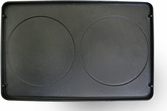 Swissmar Replacement Grill Plate for Classic, Stelvio, Zermatt & Eiger Raclette Models – Reversible Cast Iron Griddle Hot Plate for Indoor Electric Grilling, BBQ, and Griddle Cooking