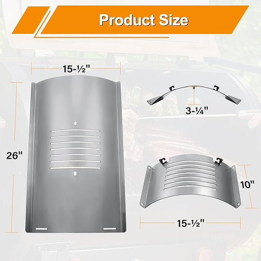 Flame Broiler Kit for Pit Boss PB820 PB850 Series Pellet Grills with Slide Cover and Bottom, Smoker Grill Replacement Parts for Pit Boss PB820D3, PB850PS2, PB850G, PB850CS1, PB820ME, Sportsman 820 etc