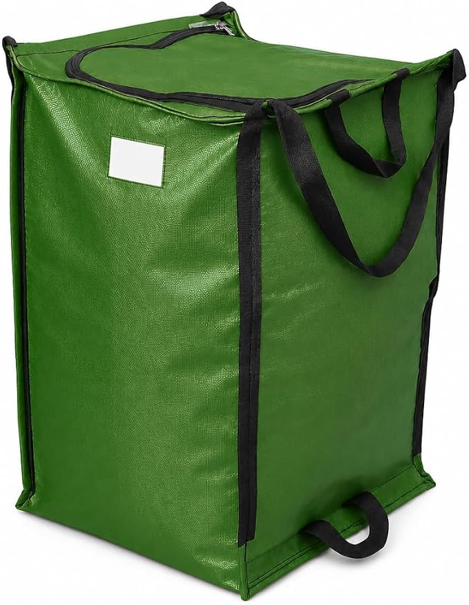 DURASACK XL 48-Gallon Zipper Top Heavy Duty Storage Tote Bags, Moss Green | Rugged Woven Polypropylene Moving Bag, Reusable Self-Standing Design, Holds up to 500 Pounds