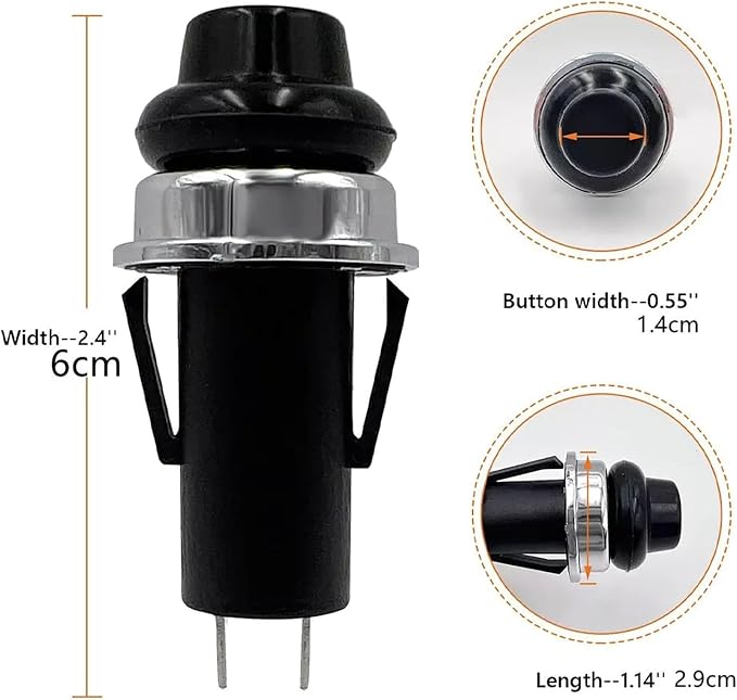 CHICHIYANG 2PCS Gas Grills Light Button Switch 70189 Compatible for Weber Spirit E/S 210 E-220 E-310 S-315 E-320 330