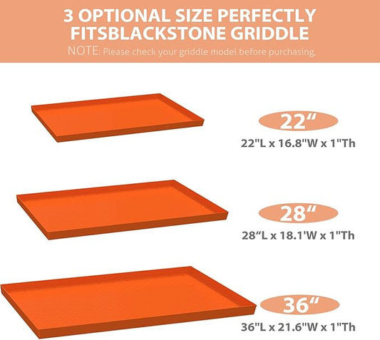 28 Inch Silicone Griddle Cover, Heavy Duty Food Grade Griddle Mat for Blackstone Grill Top, Year-round Protective Cover for Keep Surface Clean, Orange