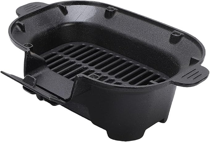 Mini Hibachi Grill Outdoor, Portable Cast Iron Japanese Small BBQ Small Charcoal Grill and Tabletop Cast Iron Skillet for Balcony and Backyard
